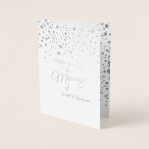 Carte Dorée Points Confetti Argent Élégants   Arrière - plan b