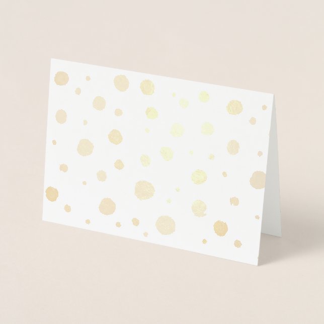 Carte Dorée pois peint à la main (Devant)