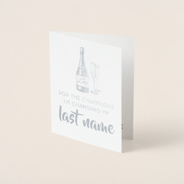 Carte Dorée Pop The Champagne - Drôle Bridesmaid Proposition (Devant)