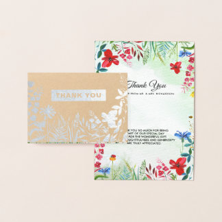 Carte Dorée prairie sauvage | Merci Fleur sauvage Mariage Luxe