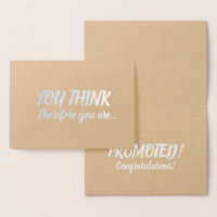 Promotion Félicitations Silver Grey Vous Pensez