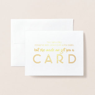 Carte Dorée Proposition amusante de Groomsman - Made Me Obtene