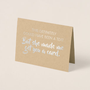 Carte Dorée Proposition Drôle Groomsman - Elle M'A Fait !