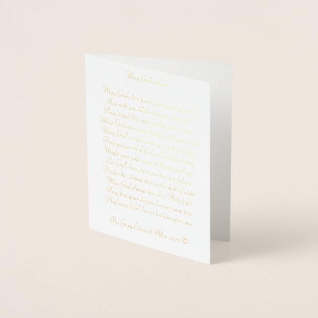 Carte Dorée Puisse l'Amour de Dieu (Devant)