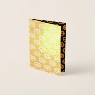 Carte Dorée Pumpkin Skull