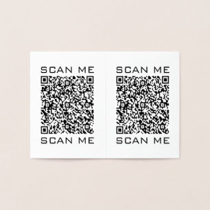Carte Dorée QR Code Info Scan Me Texte Votre Design Moderne