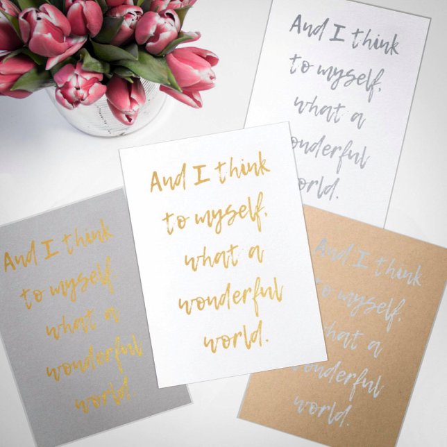 Carte Dorée Quel monde merveilleux (Créateur téléchargé)