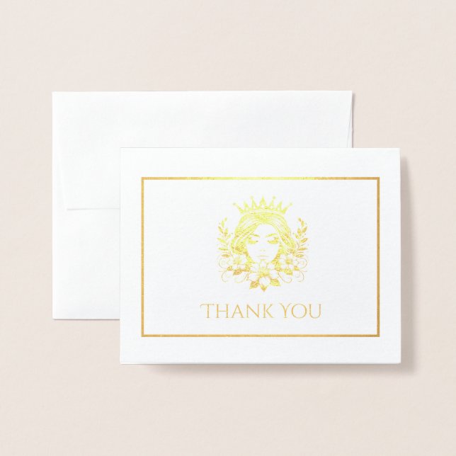 Carte Dorée Reine de la couronne (Devant avec enveloppe)