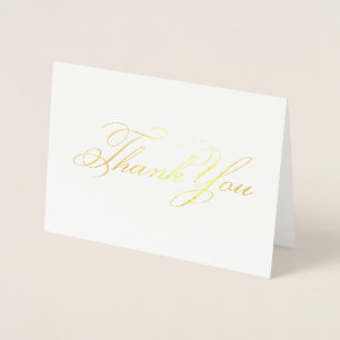 Carte Dorée Remerciement élégant de calligraphie classique