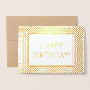 Carte Dorée Salutation d'anniversaire chatoyante