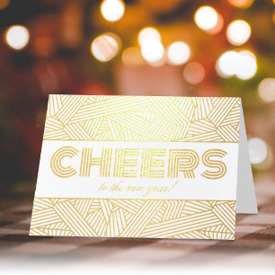 Carte Dorée Salutations Pour Le Nouvel An ! Photographie de ty