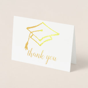 Carte Dorée Scénario et capuchon de graduation et conception d