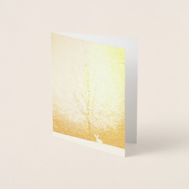 Carte Dorée Scène hivernale (Devant)