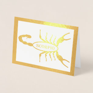 Carte Dorée Scorpio Black Scorpion Star Sign Custom Anniversai