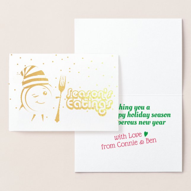 Carte Dorée Seasons manger plaque rétro Noël biscuit nourritur (Affichage)