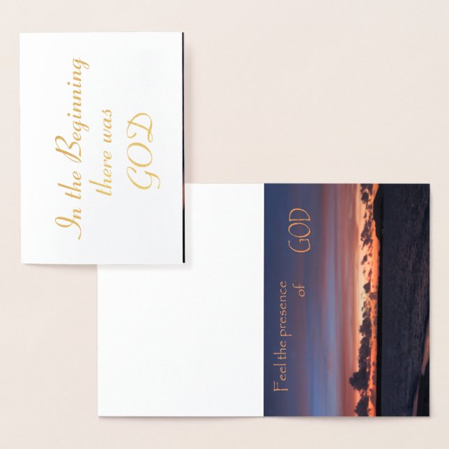Carte Dorée Sentez la présence de DIEU (Affichage)