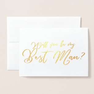 Carte Dorée Seras-tu mon témoin calligraphie chic