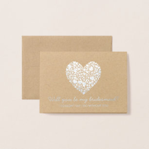 Carte Dorée Serez-Vous Ma Femme D'Accueil ? Coeur tendance