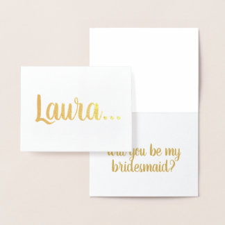 Carte Dorée Serez-Vous Ma Femme D'Accueil Typographie D'ARGENT