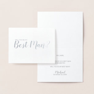 Carte Dorée Serez-Vous Mon Meilleur Homme ? Script moderne Sil