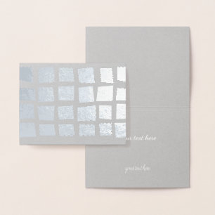 Carte Dorée Silver Or simple Abstrait moderne Carrés aléatoire