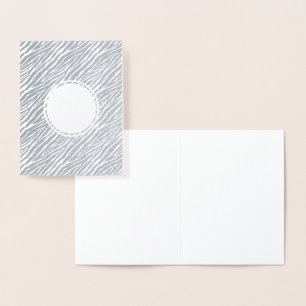 Carte Dorée Silver Zebra imprimé Personnalisé Bonjour