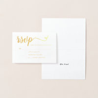 Simple Elegant or RSVP avec Nombre d'invités