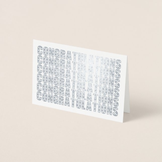 Carte Dorée Simple Félicitations Élégantes (Devant)