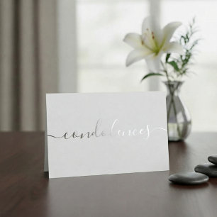 Carte Dorée Simples condoléances sympathie