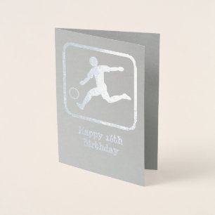 Carte Dorée Strier avec balle de football - Texte et photo per