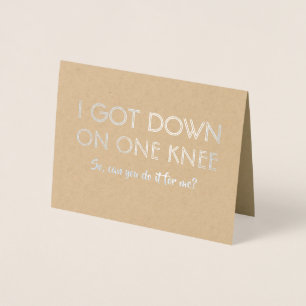 Carte Dorée Sur un genou - proposition drôle de Groomsman Bro