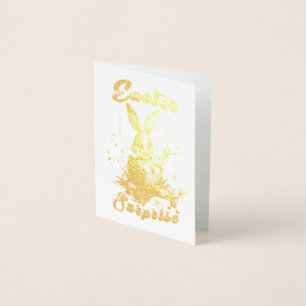 Carte Dorée Surprise de Pâques