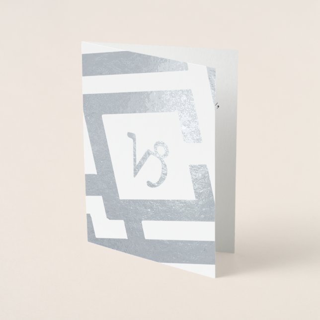 Carte Dorée Symbole astrologique Capricorne Silver Texte perso (Devant)