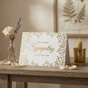 Carte Dorée Sympathie florale élégante