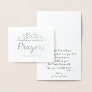 Carte Dorée Sympathie religieuse Penser à vos prières
