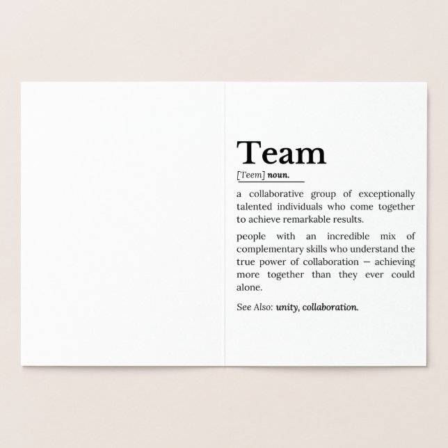 Carte Dorée Team Definition – The Power of Collaboration  (Intérieur)