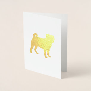 Carte Dorée Thème carlin Party - Gold
