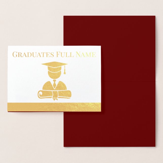 Carte Dorée Thème de remise de diplômes HAMbyWG (Affichage)