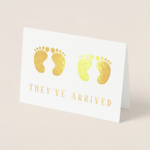 Carte Dorée Twins Ils sont arrivés Funny Silver