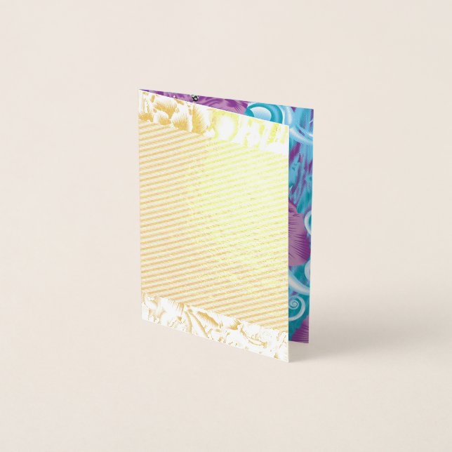 Carte Dorée Un design de textile vibrant mettant en vedette du (Devant)