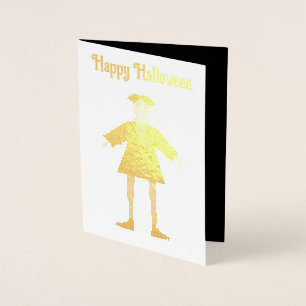 Carte Dorée Vampire Personnalisé Halloween Mignon