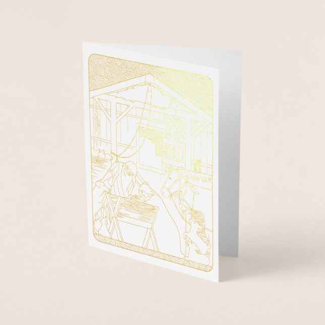 Carte Dorée Venez L'Adorer (Devant)