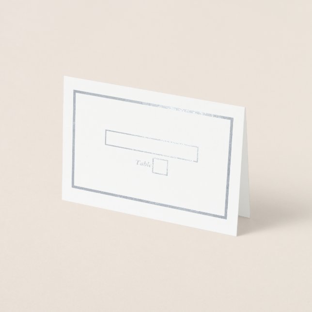 Carte Dorée Véritable Mariage en argent blanc en métal (Devant)