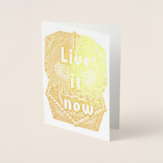 Carte Dorée Vis-le maintenant - Citations positives