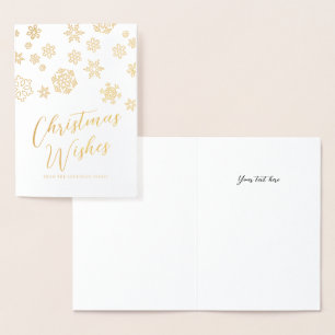 Carte Dorée Vœux de Noël Or