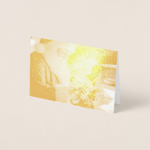 Carte Dorée Voeux d'or de Père Noël Christmas Foil Card
