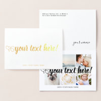 Votre texte personnalisé collage de 6 photos unive