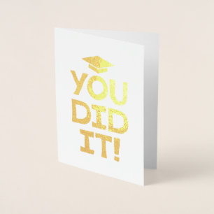 Carte Dorée Vous avez réussi félicitations pour votre diplôme 