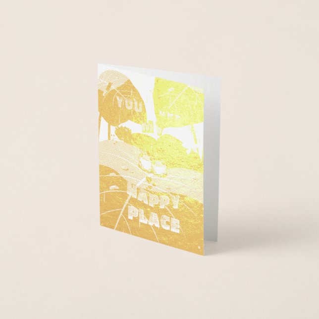 Carte Dorée Vous êtes mon endroit heureux (Devant)