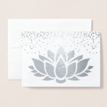 VRAI feuille d'argent lotus design fleur